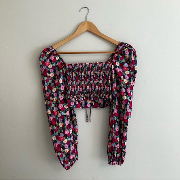 Cute Floral Crop Top and Skirt Set - Picture 3 of 7